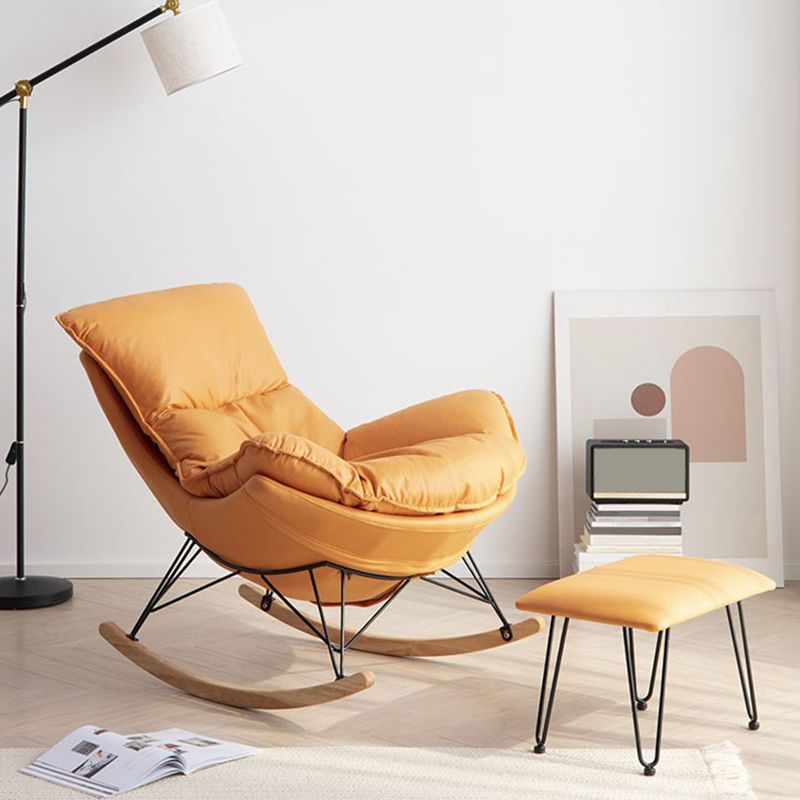 Balcony Chaise Leisure Rocking Chair Modern Home Upholstered Lazy Sofa Chair