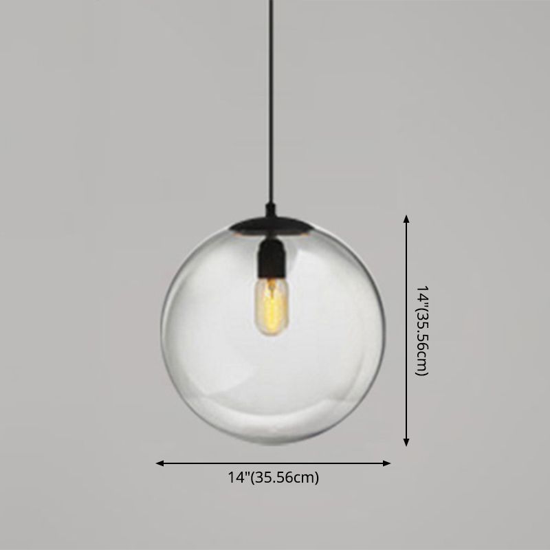 Globe Hanging Pendant Light Modern Simple Glass Pendant Light Fixtures for Restaurant