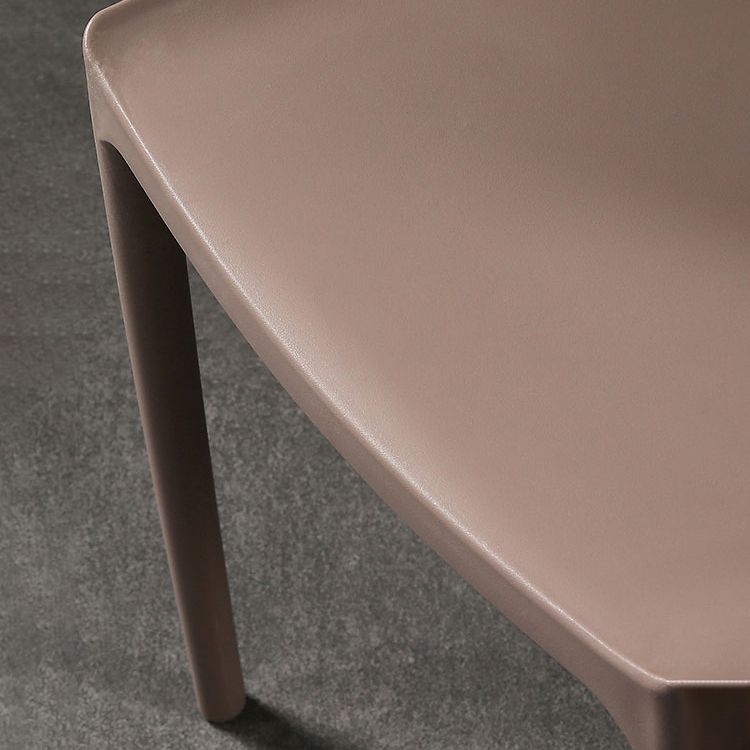 Silla lateral de comedor con respaldo abierto de estilo escandinavo, silla sin brazos de comedor de plástico para el hogar