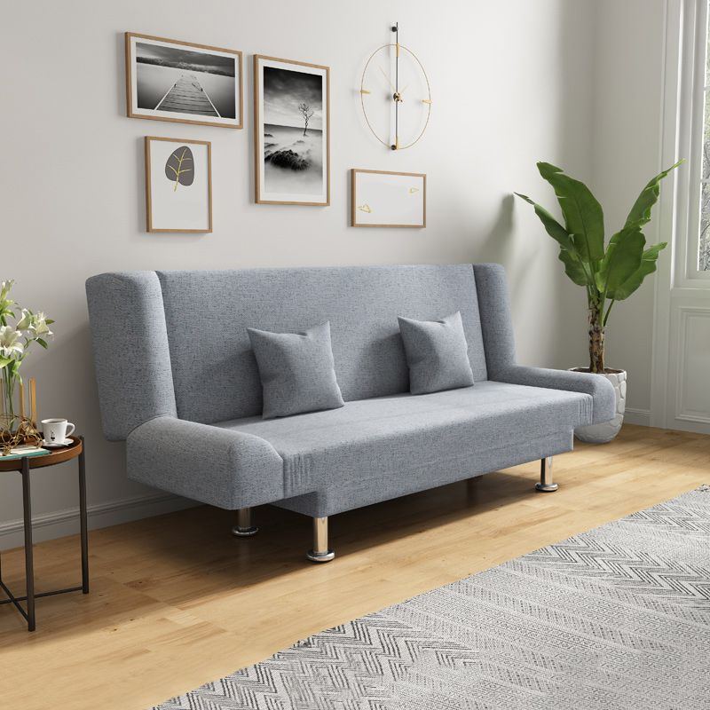 Modern Linen Sofa 23"W Tight Back Armless Couch for Living Room