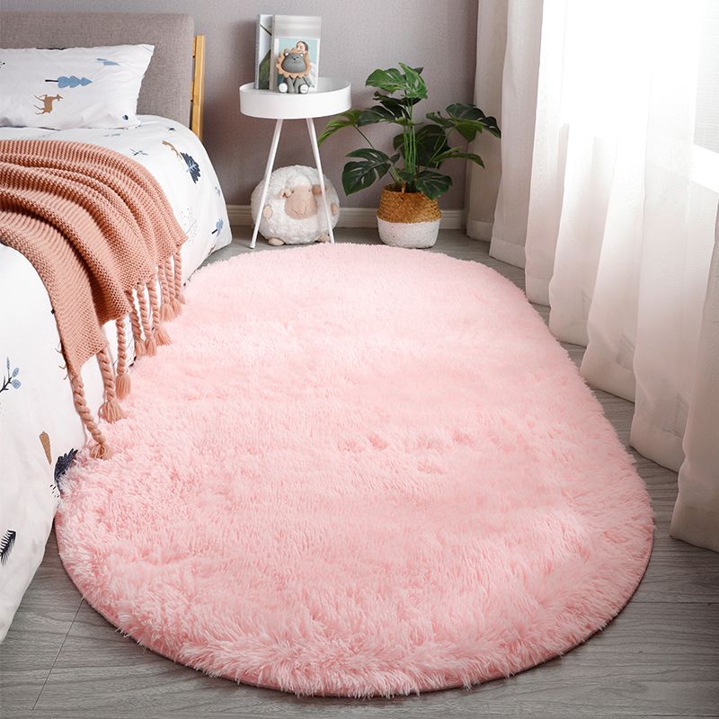 Tapis de chevet minimaliste simple tapis de shag polyester en tapis simple avec support sans glissement