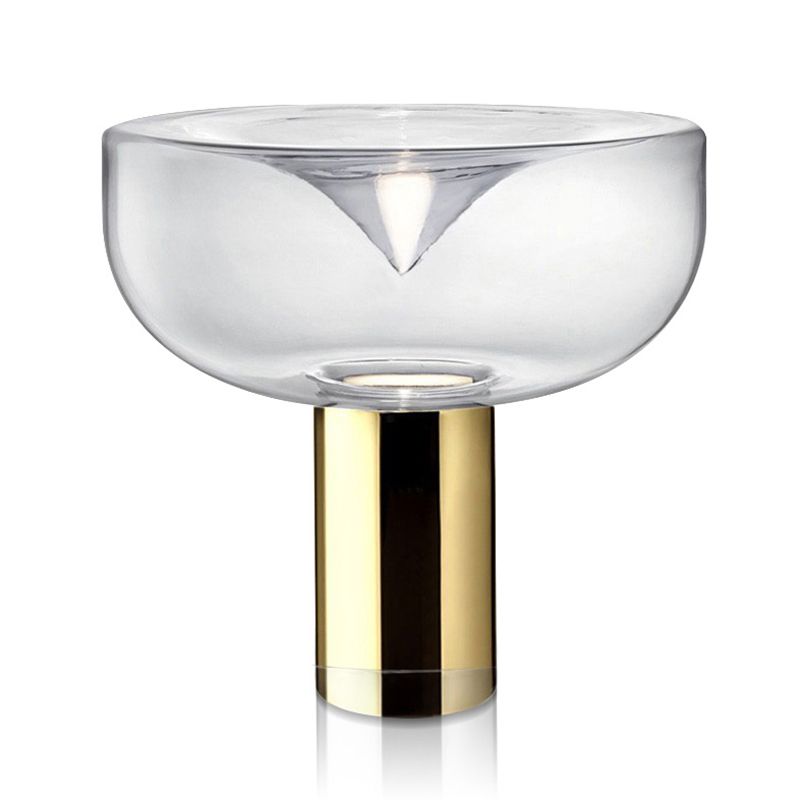 Lampe de table en verre de forme ronde, style moderne, 1 lampe de table