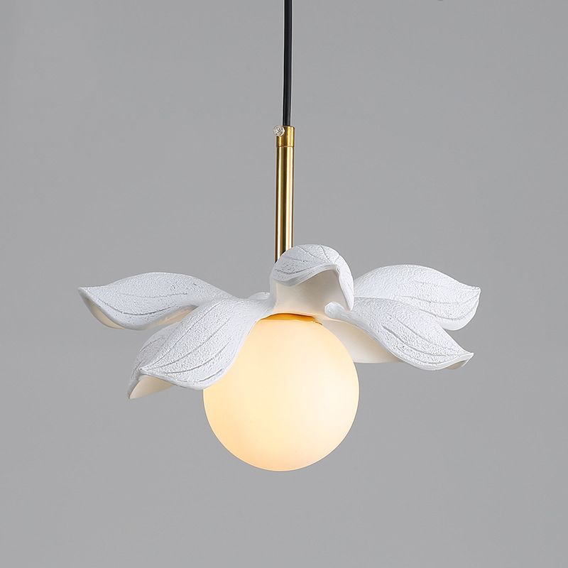 Modern Style Ball Down Lighting Glass 1 Light Hanging Lamp Kit