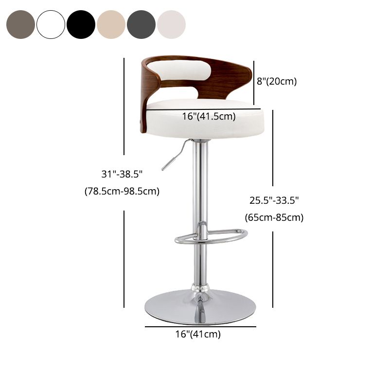 Moderner Metallhocker mit drehbarem und höhenverstellbarem, schlichtem Barhocker für das Wohnzimmer