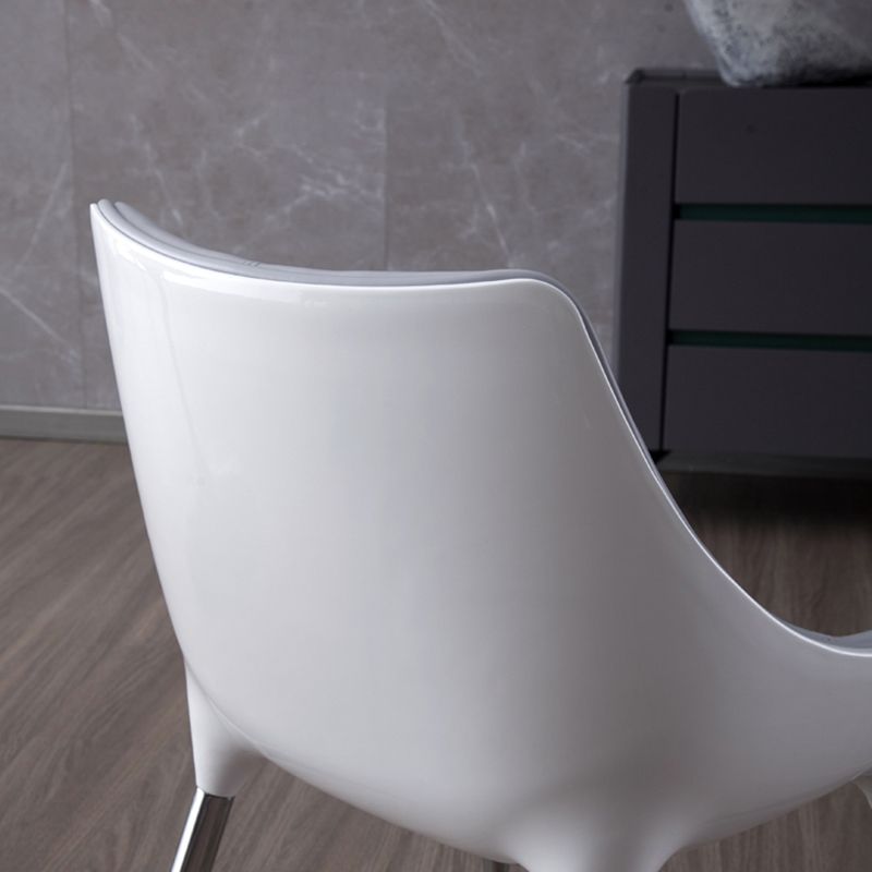 Silla auxiliar para el hogar de estilo moderno, silla de comedor tapizada de metal con respaldo sólido (juego de 2)