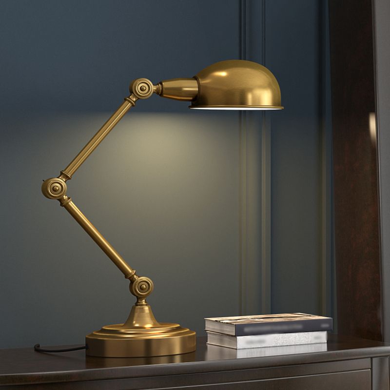 Dome 1 Light Nightstand Lamp Mid Century Metal Night Table Lamps