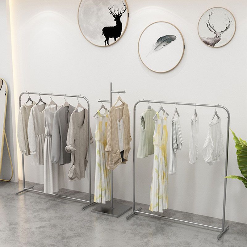 Glam Style Entry Hall Tree Metal Standing Coat Hanger for Living Room