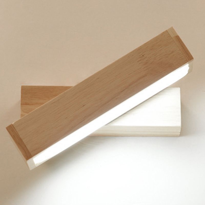 Moderne einfache HolzlED-Wandleuchten Rota-Tisch Wandmontierte Lampen für Schlafzimmer