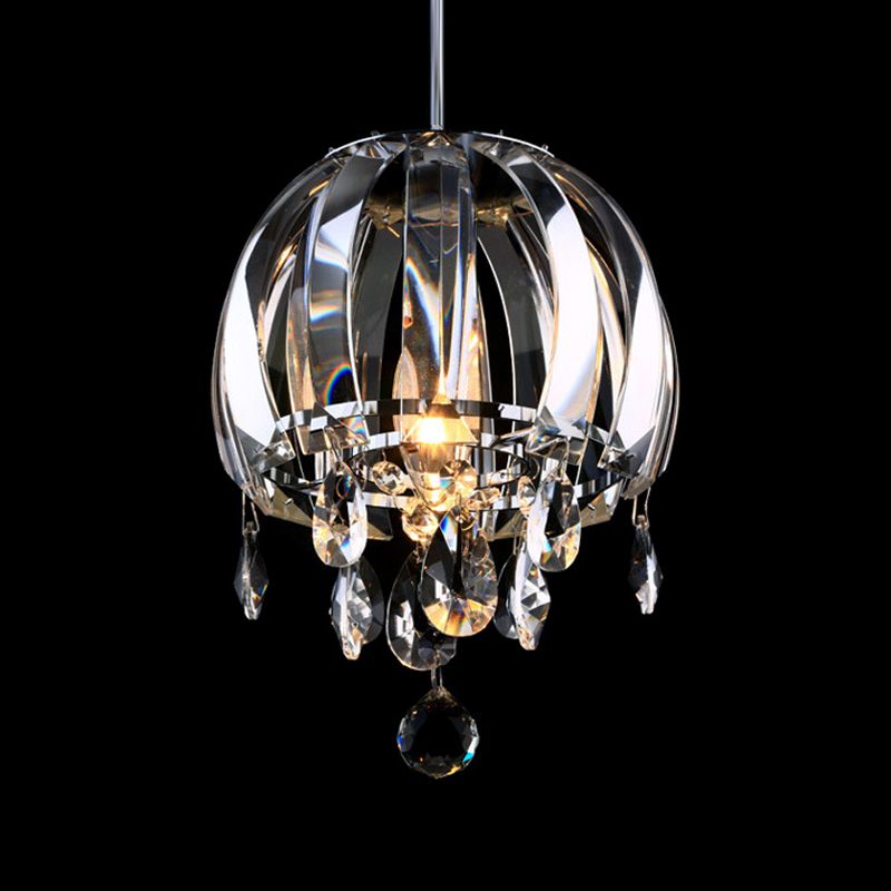 Kwal Clear Crystal Bloemblaadjes mini hanger modern 1 hoofd eetzaal hangend licht met druppeltjes