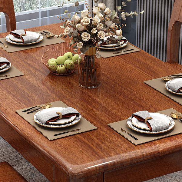 Solid Wood Mid-Century Modern Table Wood Top Table for Dining Room