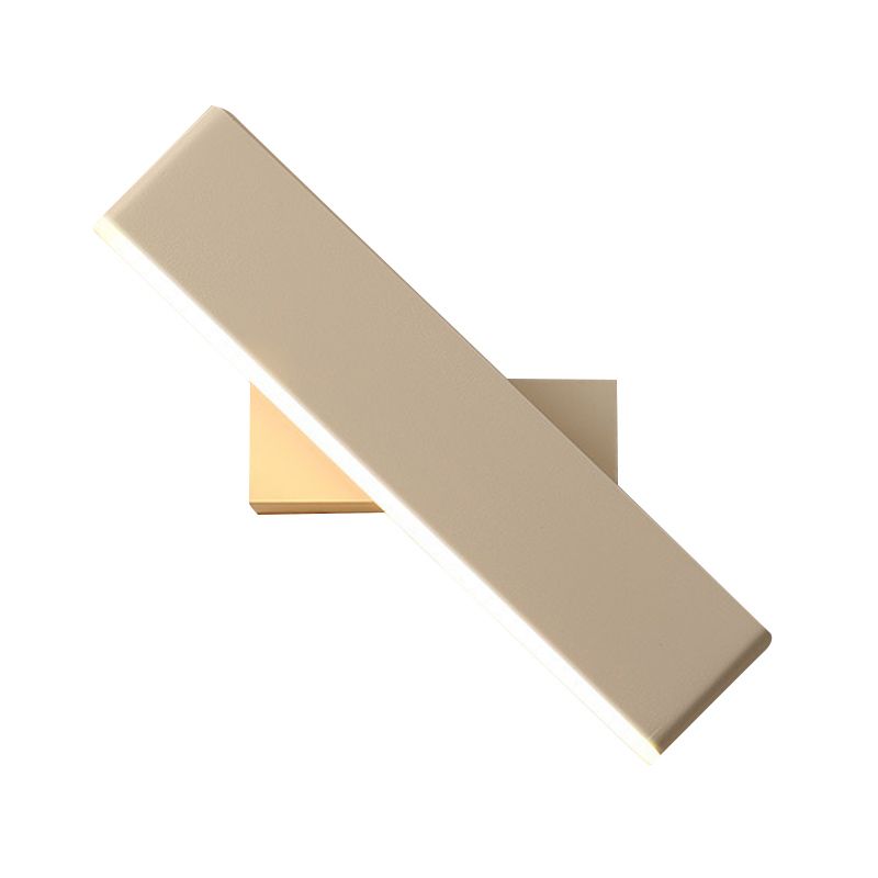 Modern Simple Iron Wall Light Rectangle Shape LED Rotatable Wall Lamp for Bedroom