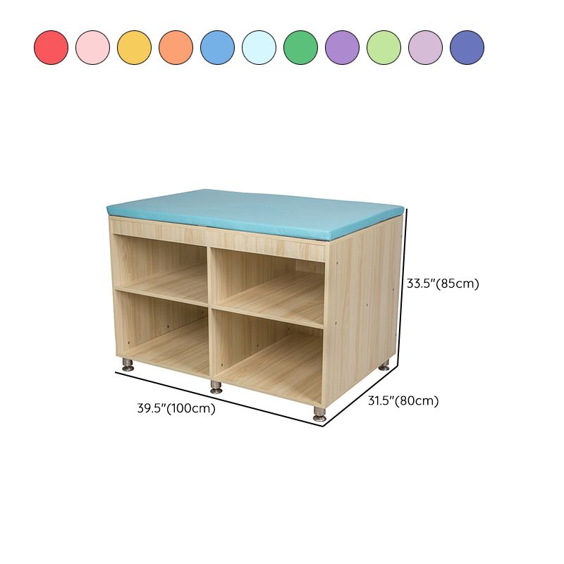 Modern Wood Changing Table Dresser with Storage and Pad, Flat Top Changing Table