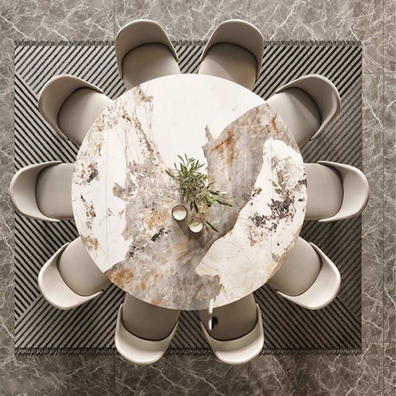 Wood Base Dining Table Contemporary Extendable Dinner Table for Home