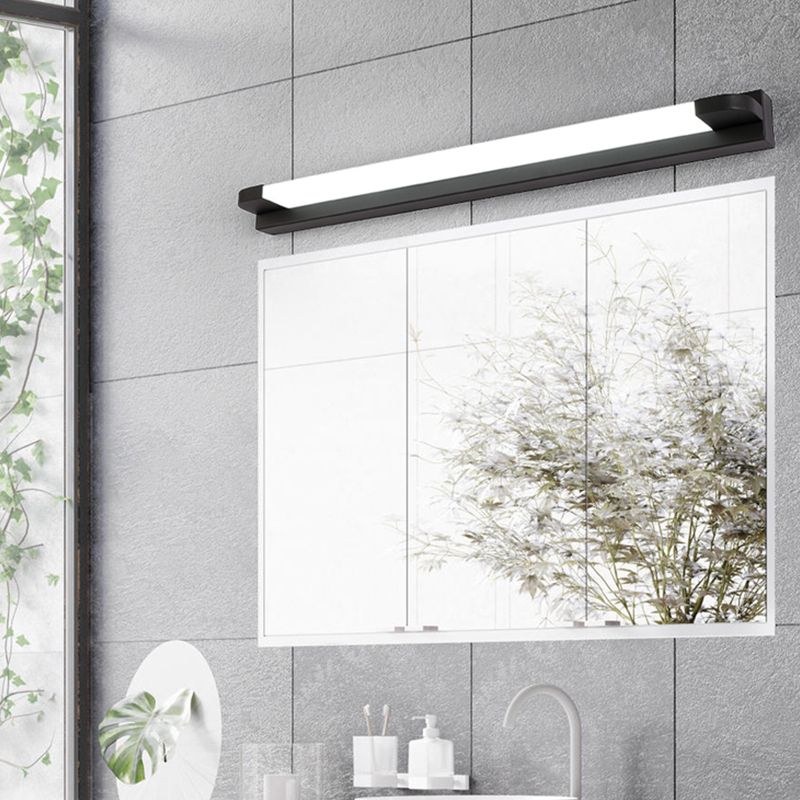Linear Shape Vanity Light Metal Modern Style 1 Light LED Mirror Light for Bathroom