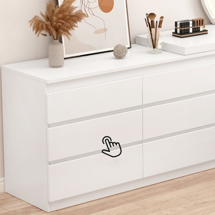 White Bedroom Lighted Mirror Wooden With Drawer Vanity Dressing Table
