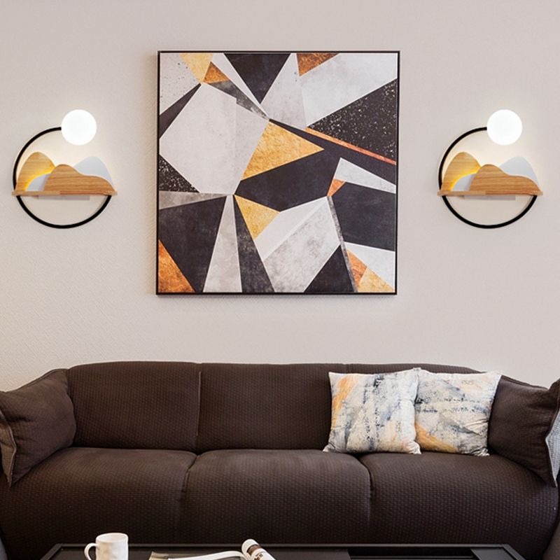 Schwarze Kugelleuchten Leuchten moderner Metall 2 Leuchten Wandmontagelampe