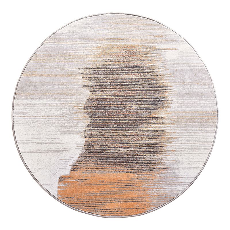 Simplicity Area Rug Abstract Round Rug Polyester Washable Rug for Home Decor