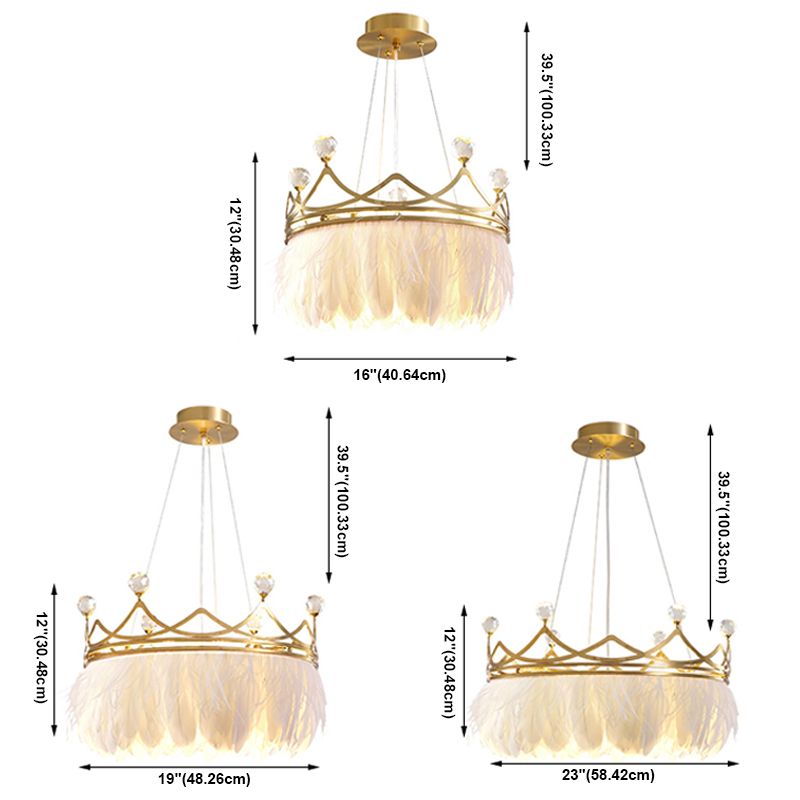Gänsefeder Kronleuchter Anhängerlampe nordisch moderne Wohnzimmer Decke Hängende Licht