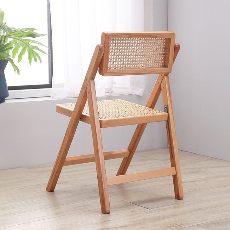 Silla de comedor de madera envejecida estilo rural, respaldo abierto sin brazos, silla lateral de comedor