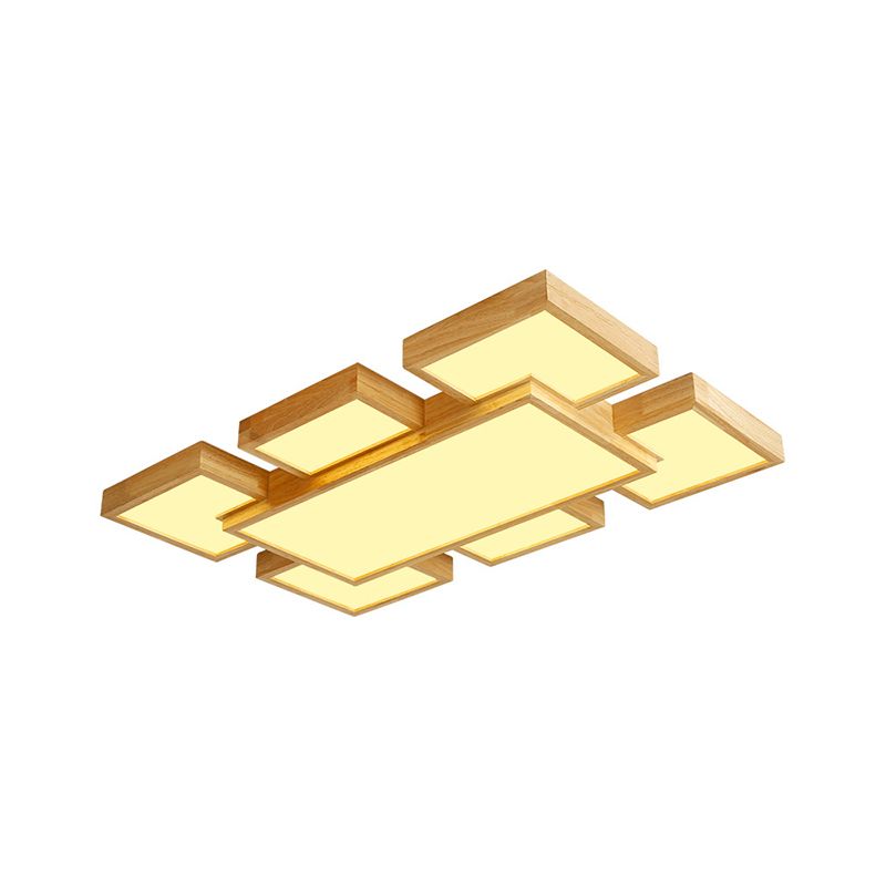 Bloc de carré beige / rectangle Fleur