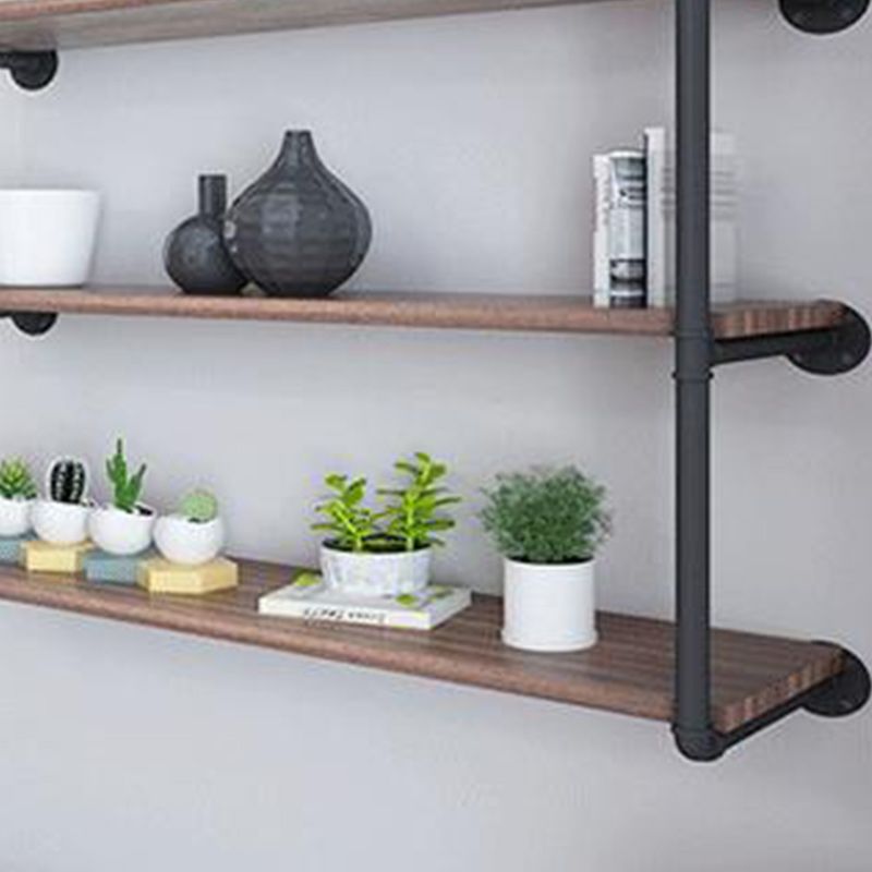 7.87"W Bookshelf Solid Wood Industrial Style Wall Mounted Bookcase for Home Office