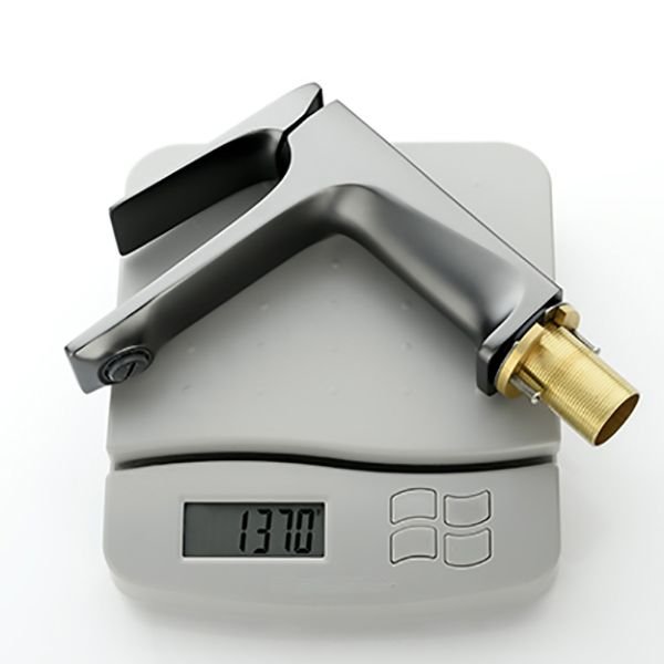 Contemporary Centerset Faucet Lever Handles Single Hole Low Arc Solid Brass Square Faucet
