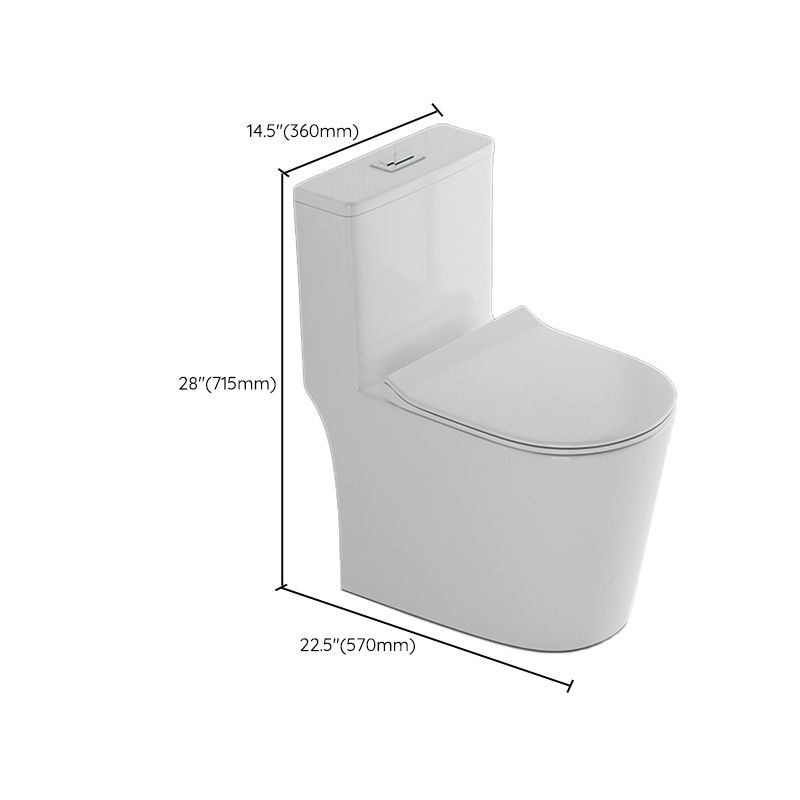 Traditional One Piece Toilet Floor Mounted White Toilet Bowl for Washroom