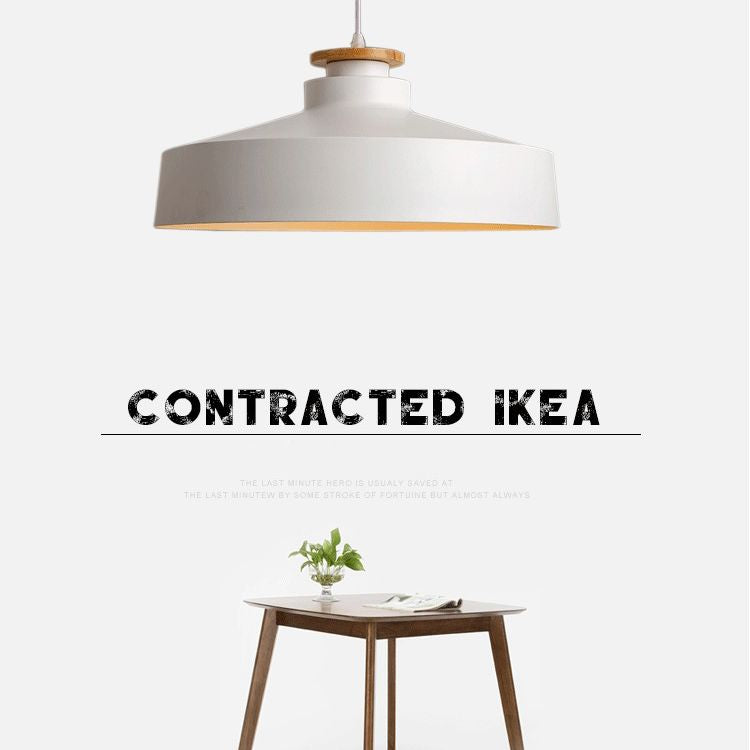 1-Light Pendant Lamp Nordic Macarons Style Metal Dining Room Hanging Lamp