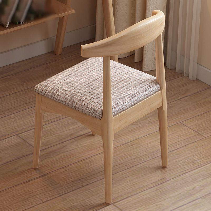Contemporary Style Dining Wooden Chairs Kitchen Open Back Arm Dining Chairs