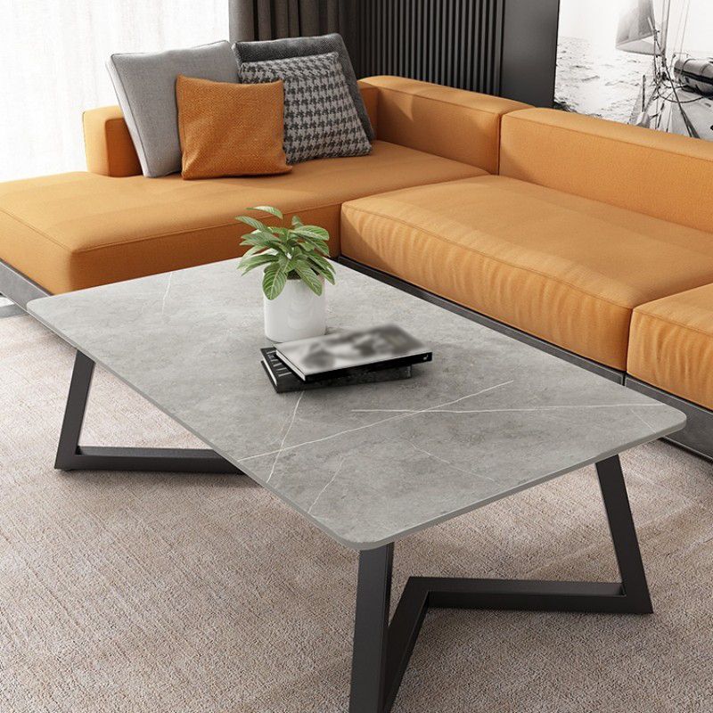 Trestle Bunching Tables Slate Rectangular Geometric Coffee or End Table