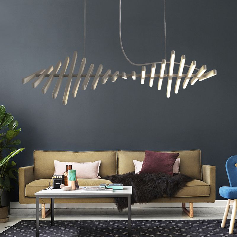 Modern LED Island Light Multi Lights Island Hanging Light with Acrylic Shade