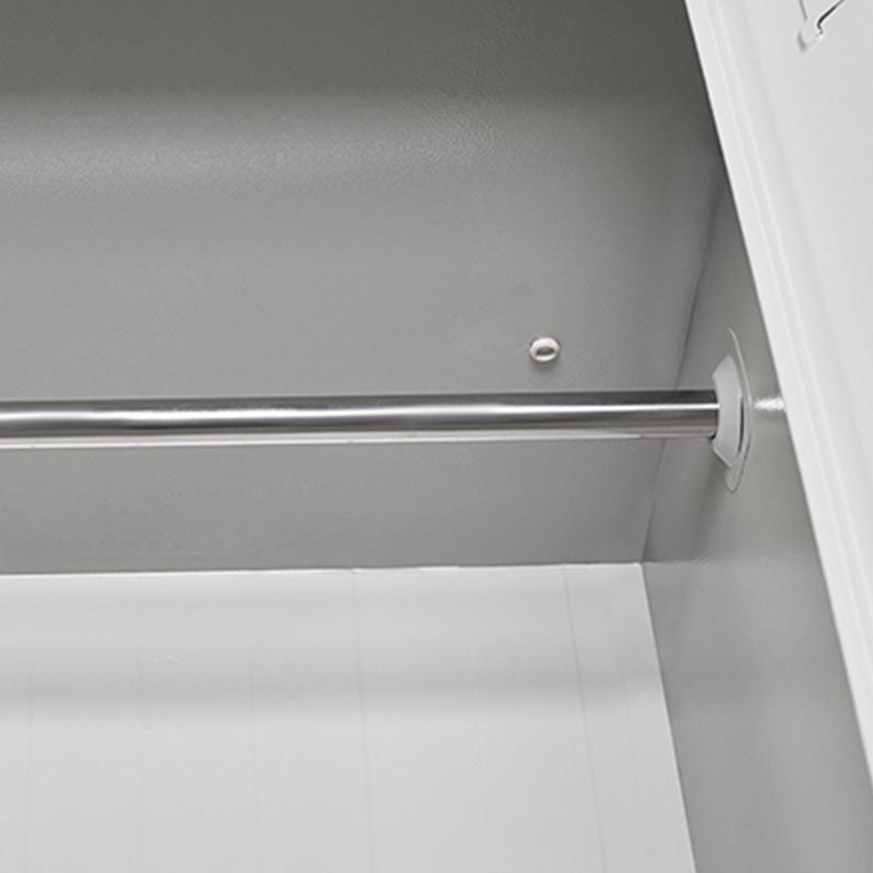 Grey Wardrobe Armoire Metal Contemporary Wardrobe Cabinet for Home