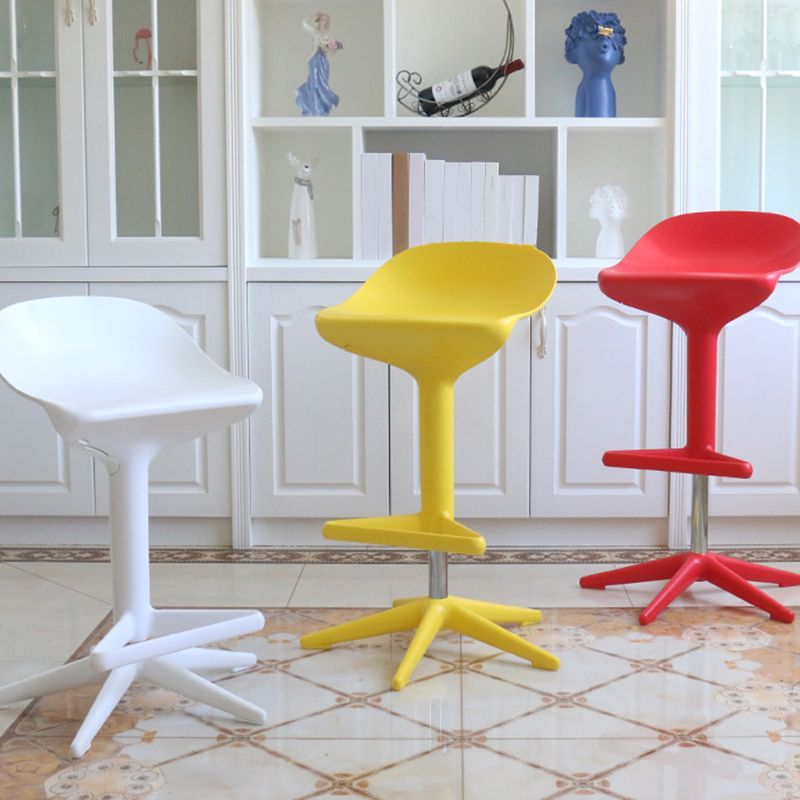 Indoor Modern Plastic Barstool Rotating Lifting Colorful Bar Stool