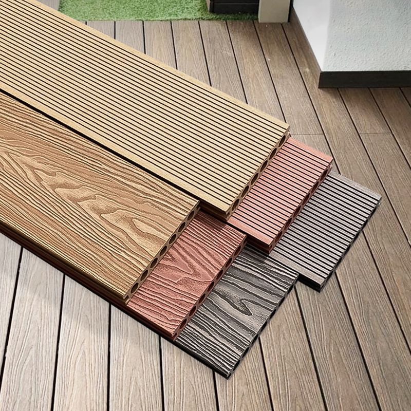 Embossed Composite Deck Plank Nailed Outdoor Patio Deck Tile Kit