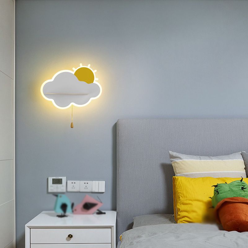 Cloud Wall Mounted Lamps Modern Style Metal 1 Light Wall Light Sconces
