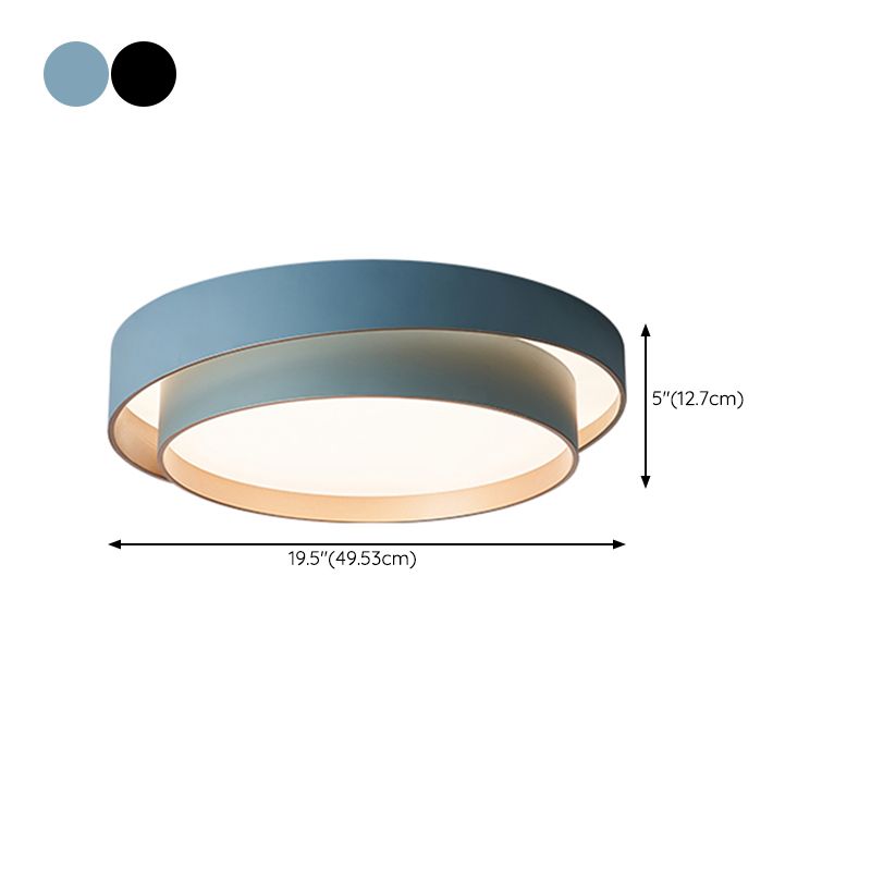 Modernism LED Flush Mount Round Metal Ceiling Light Fixture for Bedroom