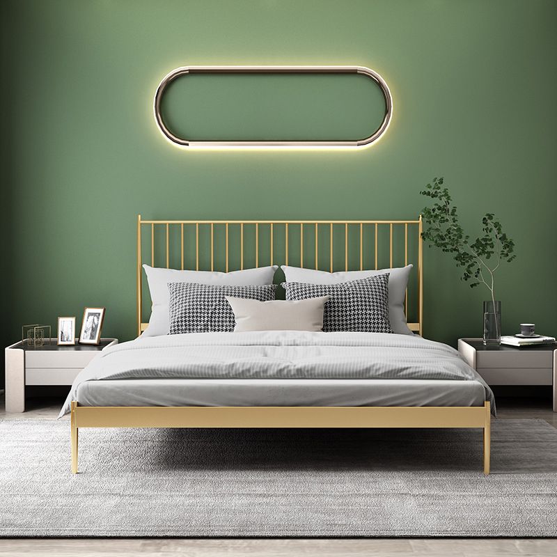 Modern Style Metal Material Includes Headboard Gold/white/black Bed