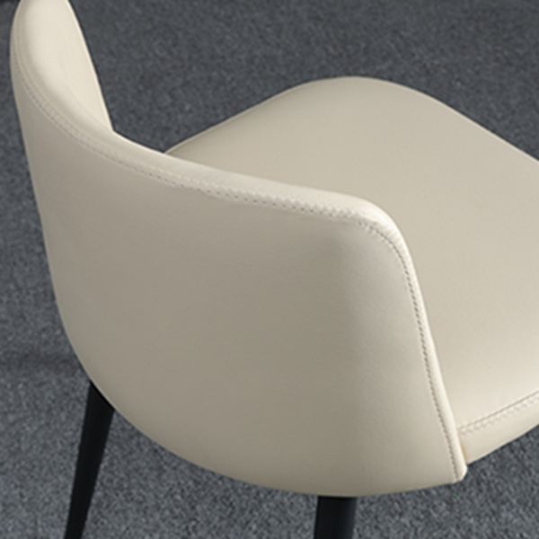 Home Scandinavian Side Chair Parsons Back Metal Upholstered Dining Room Chair