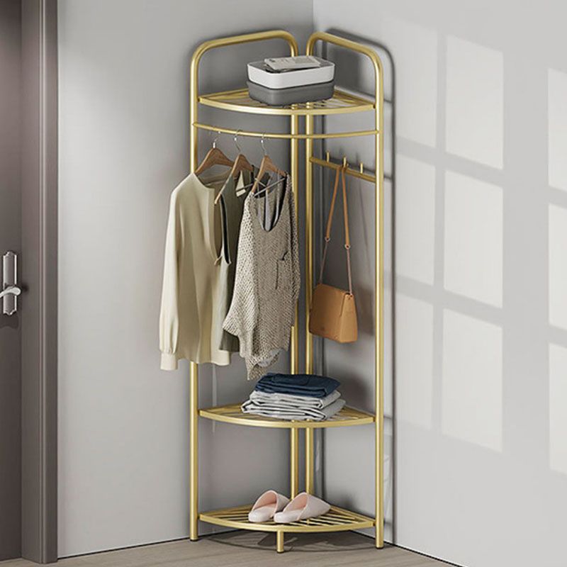 Modern Coat Hanger Solid Color Metal Coat Rack with Coat Hooks