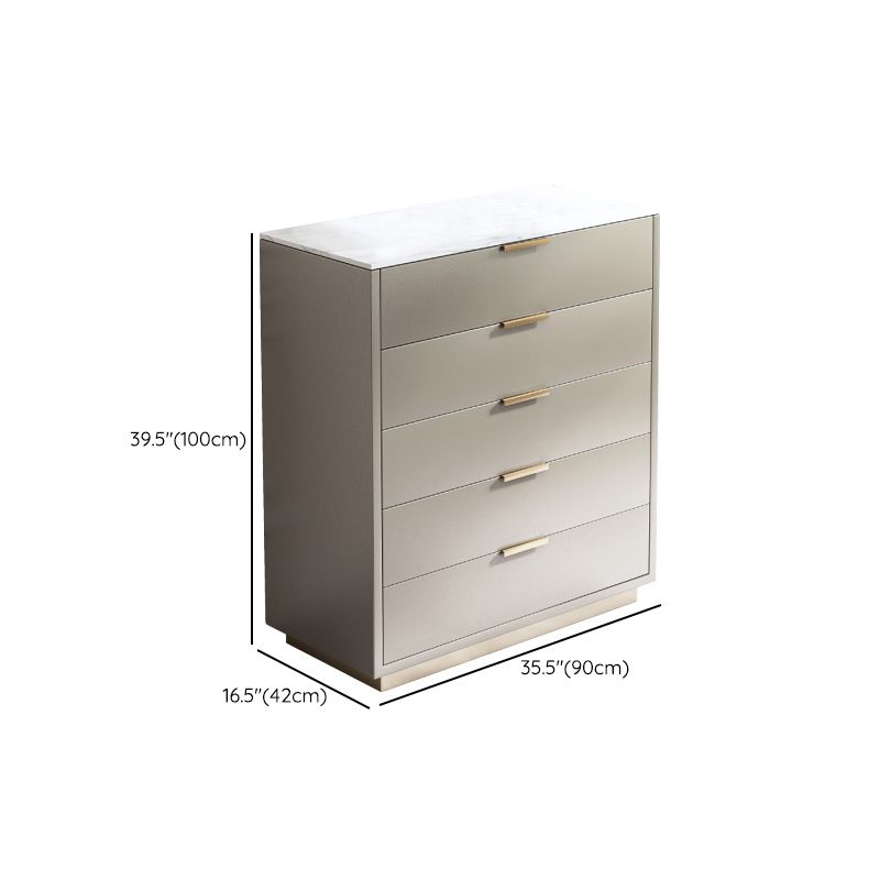 Modern Storage Chest Dresser Stone/Wooden Storage Chest with Drawers