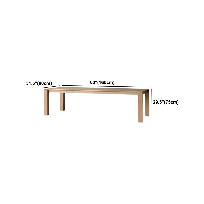 Rectangle Pine Wood Table for Restaurant Modern Dining Table with 4 Legs