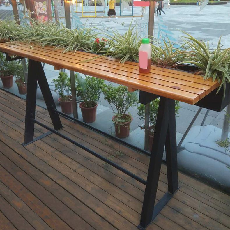 Industrial Style Solid Wood Pub Dining Set 1/2/3 Pcs Rectangular Pub Set for Home