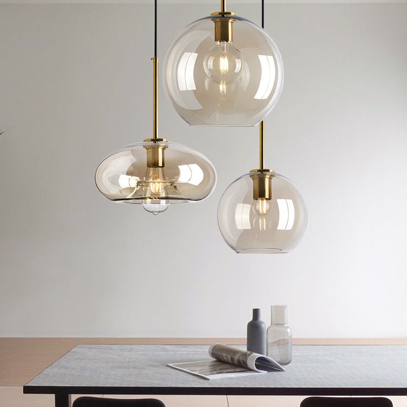 Verre moderne suspendu éclairage pendentif ménage léger pour le salon