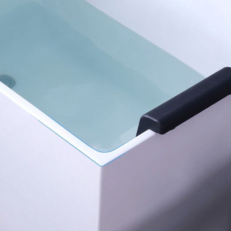 Back to Wall Soaking Tub Rectangular Antique Finish Modern Bath Tub (Board not Included)