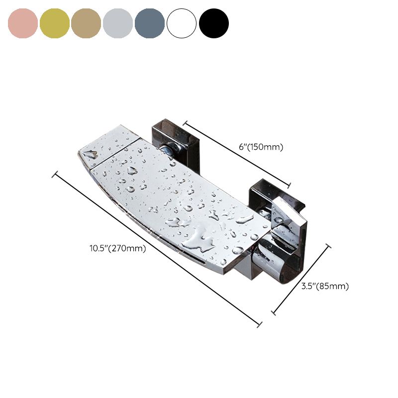 Wall Mounted Metal Freestanding Tub Filler Two Handles Freestanding Faucet