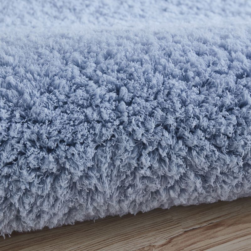 Casual Solid Rug Polyester Indoor Carpet Non-Slip Backing Shag Area Carpet for Living Room