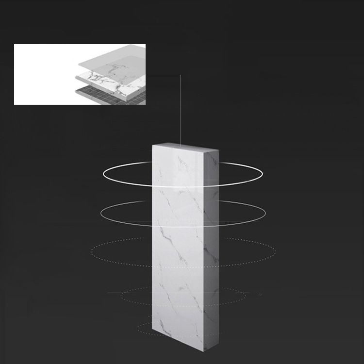 Industrial 1/3 Pieces Bar Table Set Rectangle Marble Counter Table with High Stools