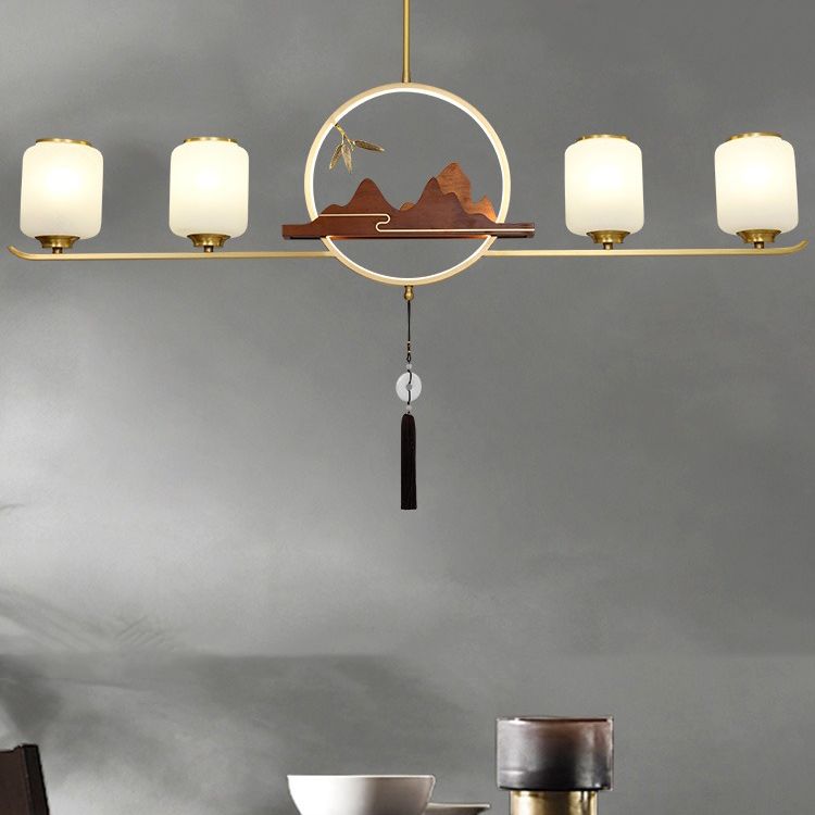 Luces colgantes de cocina contemporáneos Cilíndrico 5 Luz de luz Luz de luz accesorios