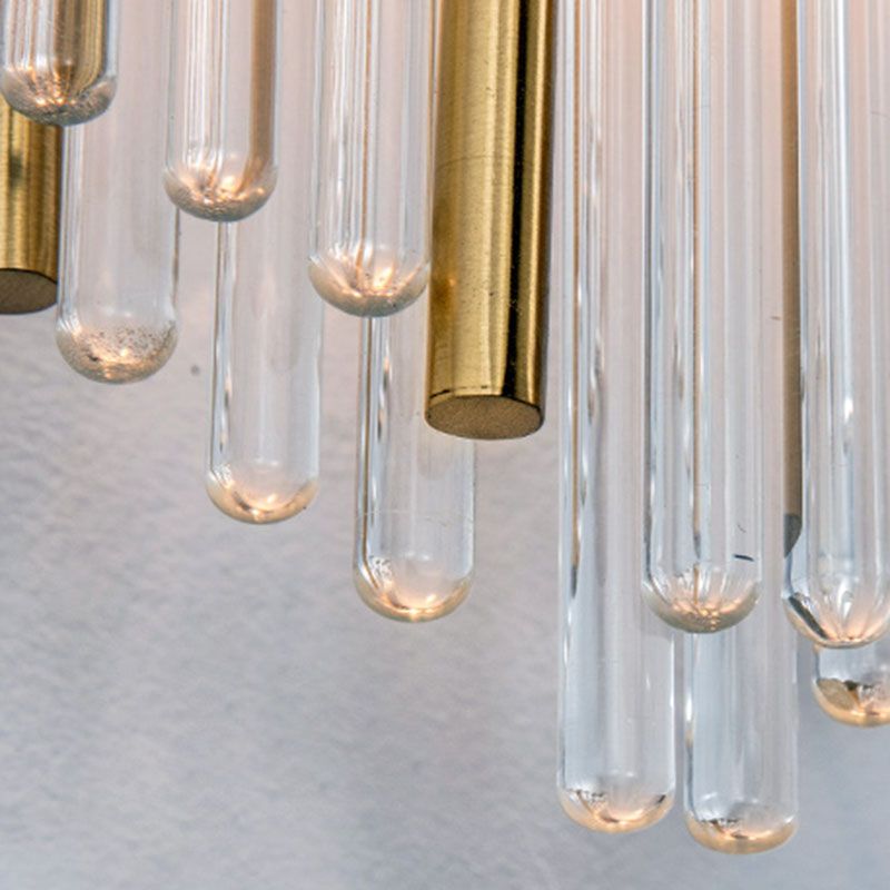 Curved Wave Wall Mounted Lamp Modern Style Fluted Crystal 2-Lights Sconce Lights in Black and Brass