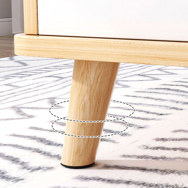 15.75"H Modern Rectangle Wooden 4 Legs Coffee Table with Storage